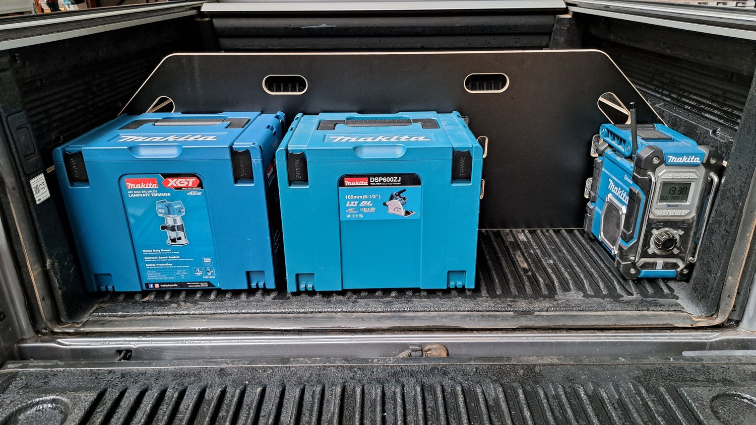 PX3 Ranger bed divider securing items in the ute bed, ideal for organised storage.